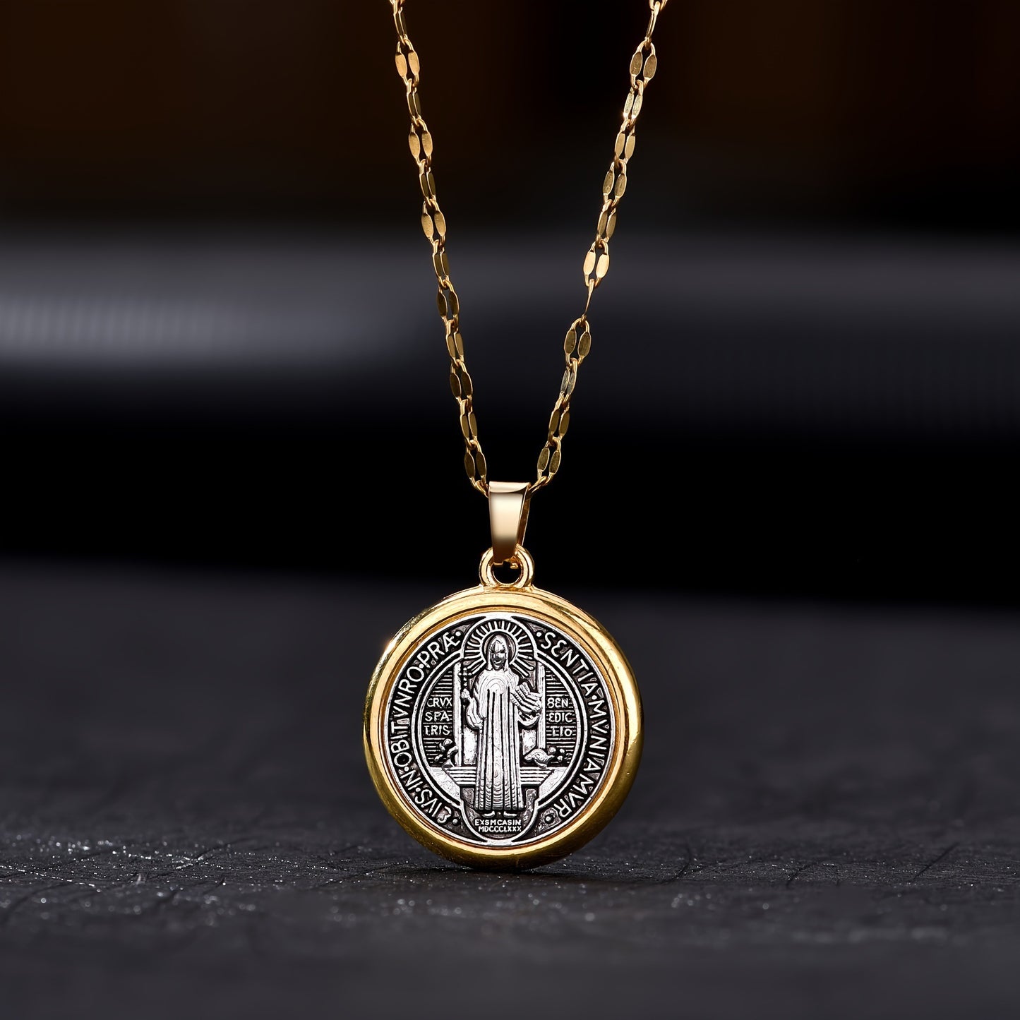 St. Benedict Cross Alloy Necklace Simple High-end Necklace Accessories