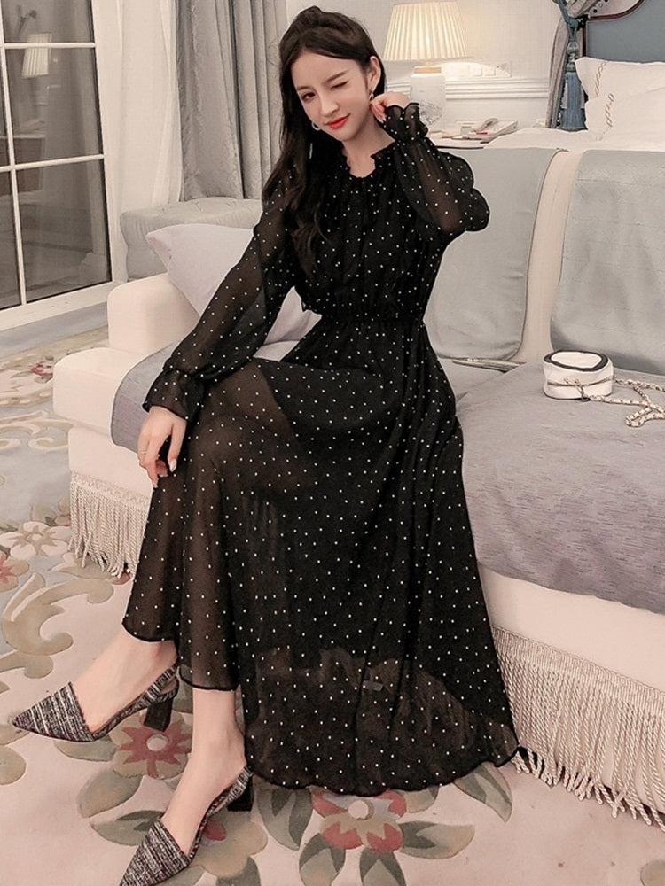 Chiffon Long Sleeve Dress